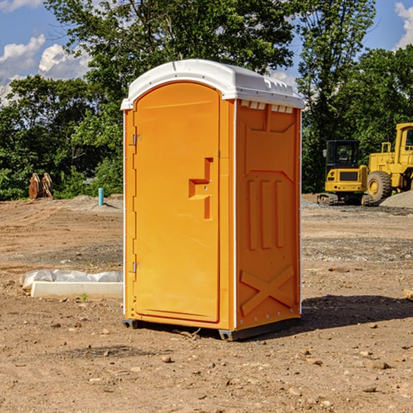 how often are the portable restrooms cleaned and serviced during a rental period in New Edinburg AR